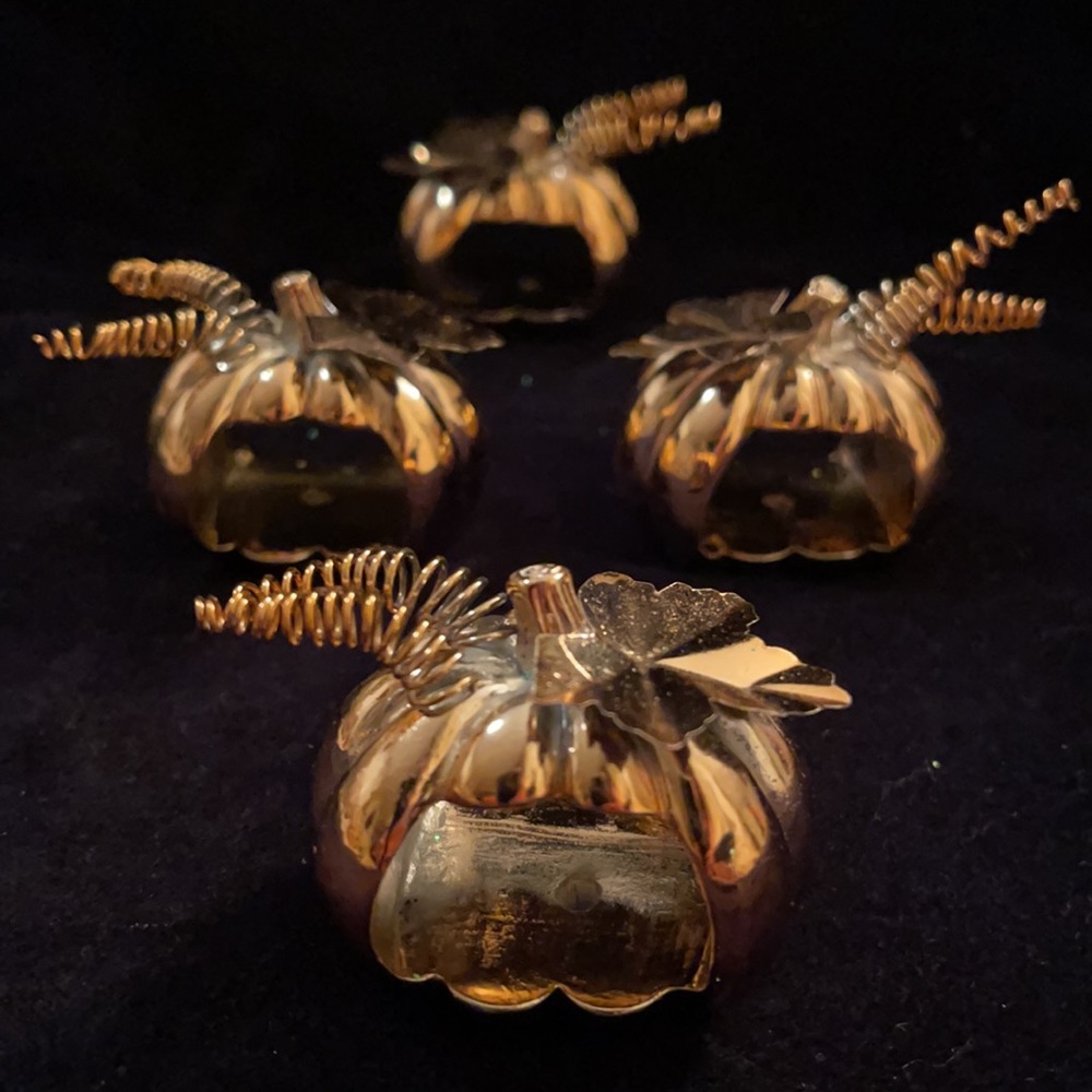 Set of 4 Pumpkin Napkin Holders.
